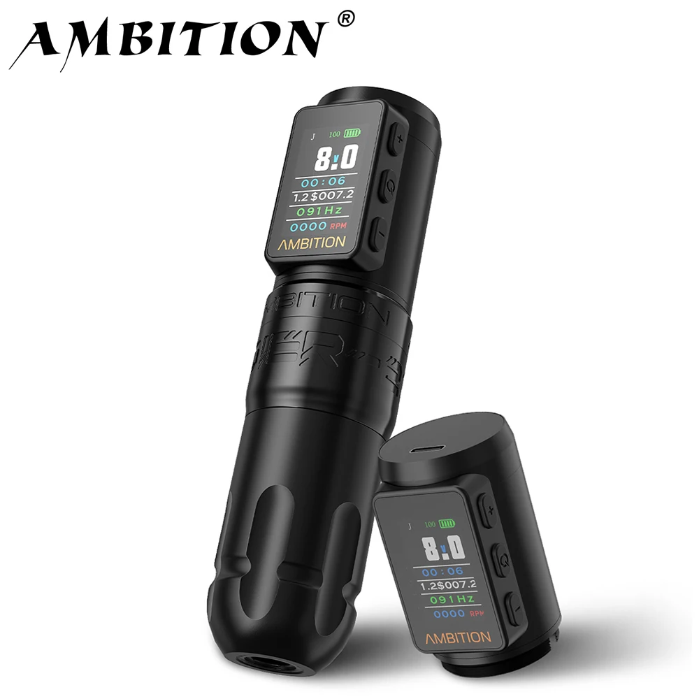 Ambition Soldier270S Bezprzewodowa Maszynka do Tatuażu Skok 5.0mm+4.5mm Akumulator 1800mAh z Silnikiem Bezszczotkowym o Wysokim Momentie Obrotowym 270 g.cm