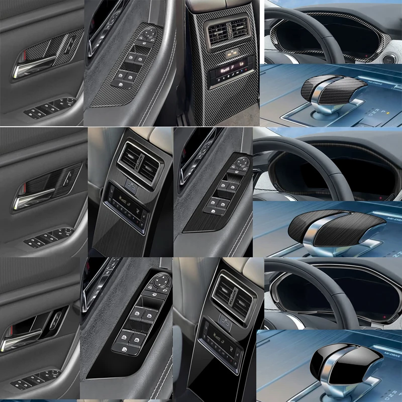 

Панель управления стеклоподъемниками, коробка передач, внутренняя отделка дверей, накладка на задний кондиционер (черный, под дерево, карбон) для Mazda CX-90 2024-2025 (левый руль)