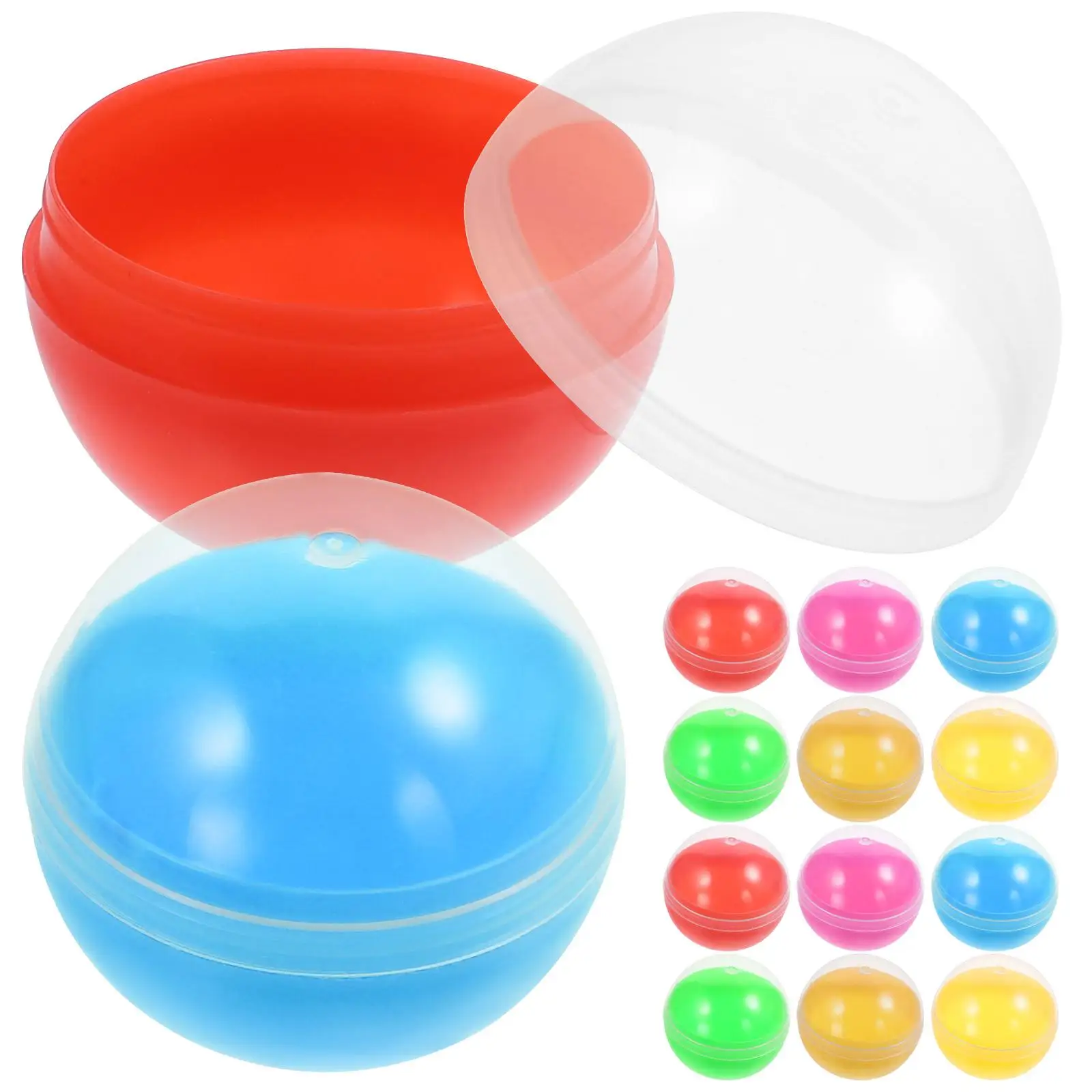 

50 Pcs Fillable Balls Shell Vending Machine Capsules Funny Colored Toys Gumballs