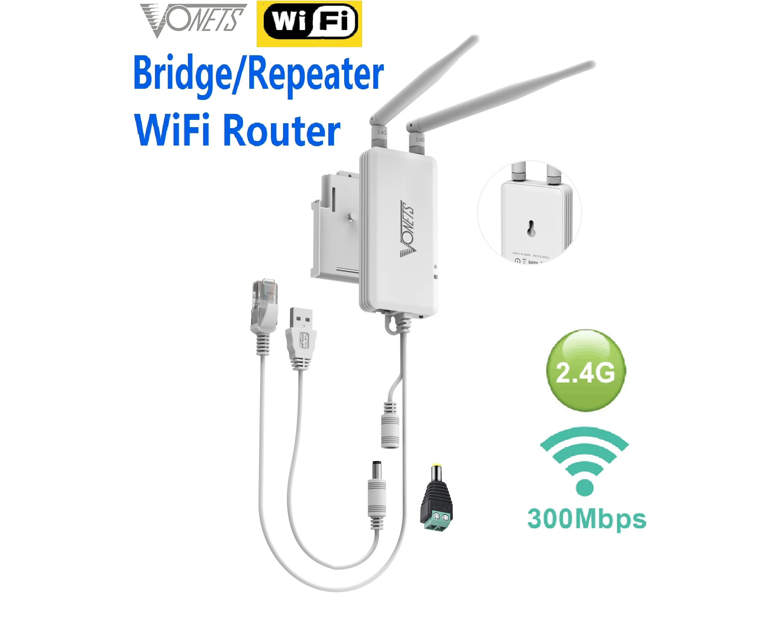 Vonets 2.4Ghz Wifi Bridge Ethernet Draadloze Router/Repeater Wifi Extender Signaal Booster Voor Plc Netwerk Printer Apparaten VAP11S