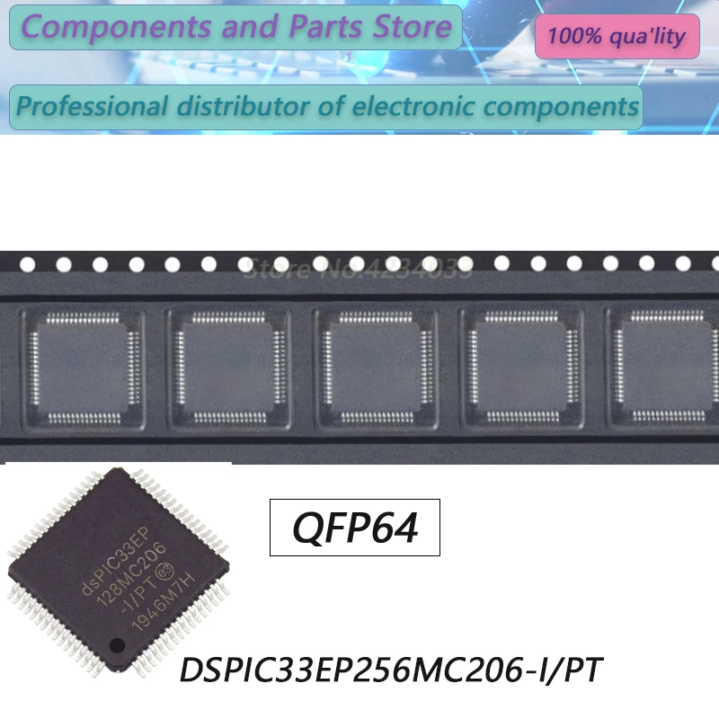 

5PCS DSPIC33EP256MC206-I/PT DSPIC33EP256MC206 QFP64 New Original Stock