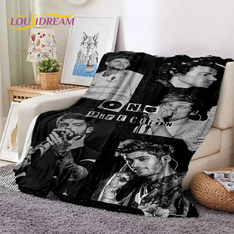 2025 Rock-One Direction Combinatio 1D Star Soft Blanket,Soft Throw Blanket for Home Bedroom Bed Sofa Picnic Travel Cover Gift