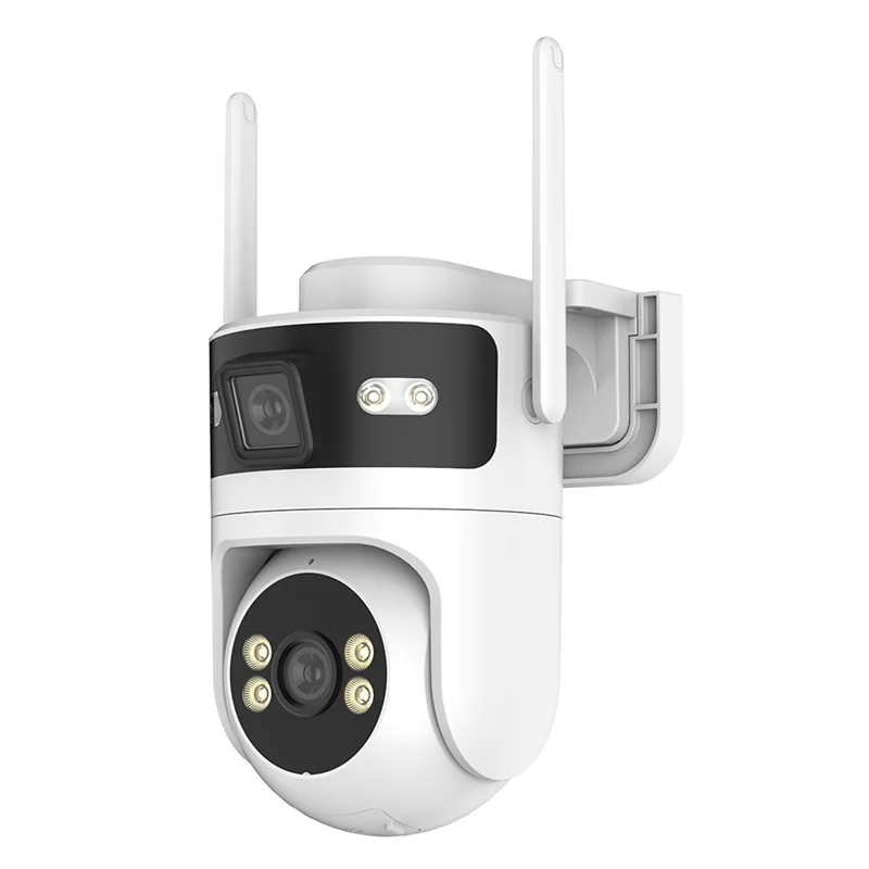 

A92Z TUYA 6MP Умная Wi-Fi камера безопасности 2-в-1 (3MP+3MP) с ИИ-детектором, цветным ночным видением и двусторонней связью, CCTV, вилка стандарта США