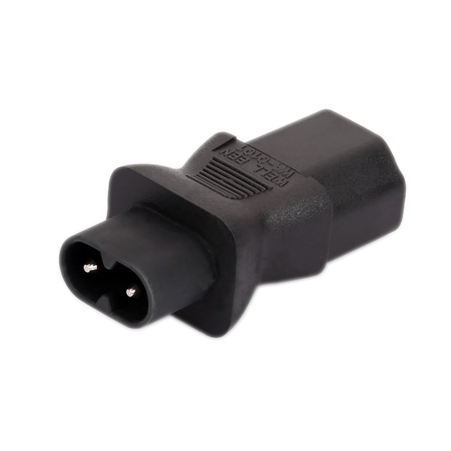 IEC 320 C13 3-Pin Female Adapter to C8 2-Pin Male Straight Power Plug Converter 1pcs