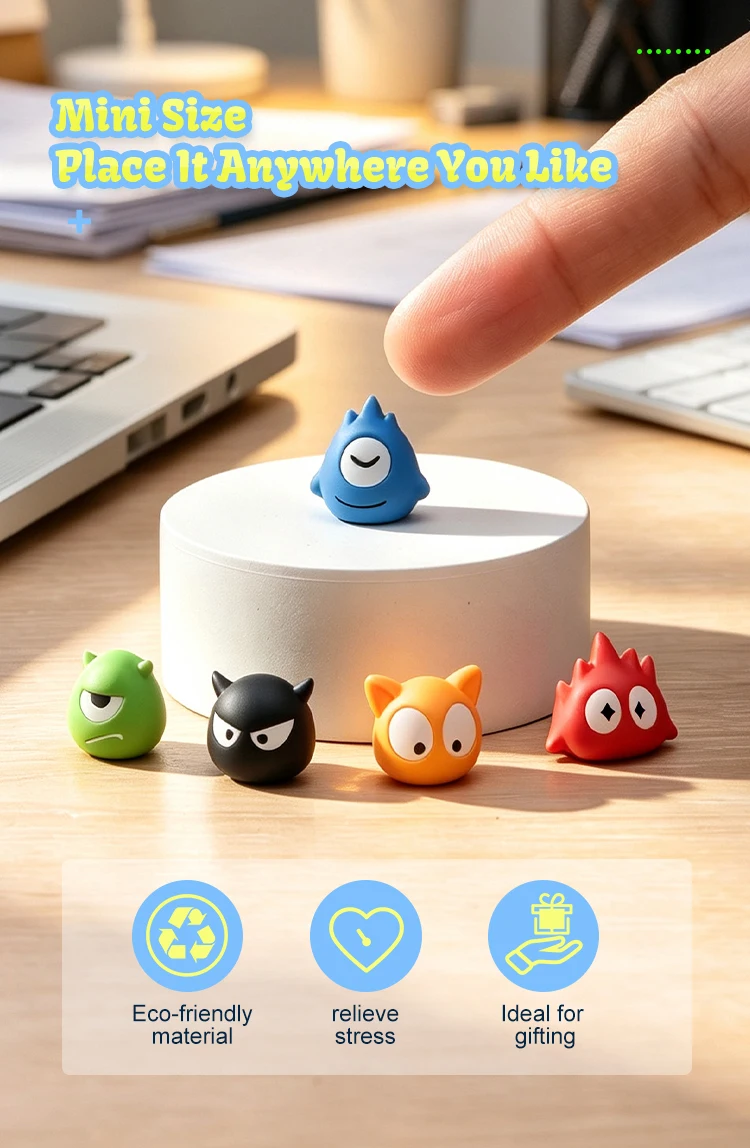 Niedliche Ornamente, bunte Mini-Cartoon-Figuren, Mini-Dekorationen, 3D-Figuren, Innendekoration für den Schreibtisch, Auto-Innenausstattungszubehör – Detail 13