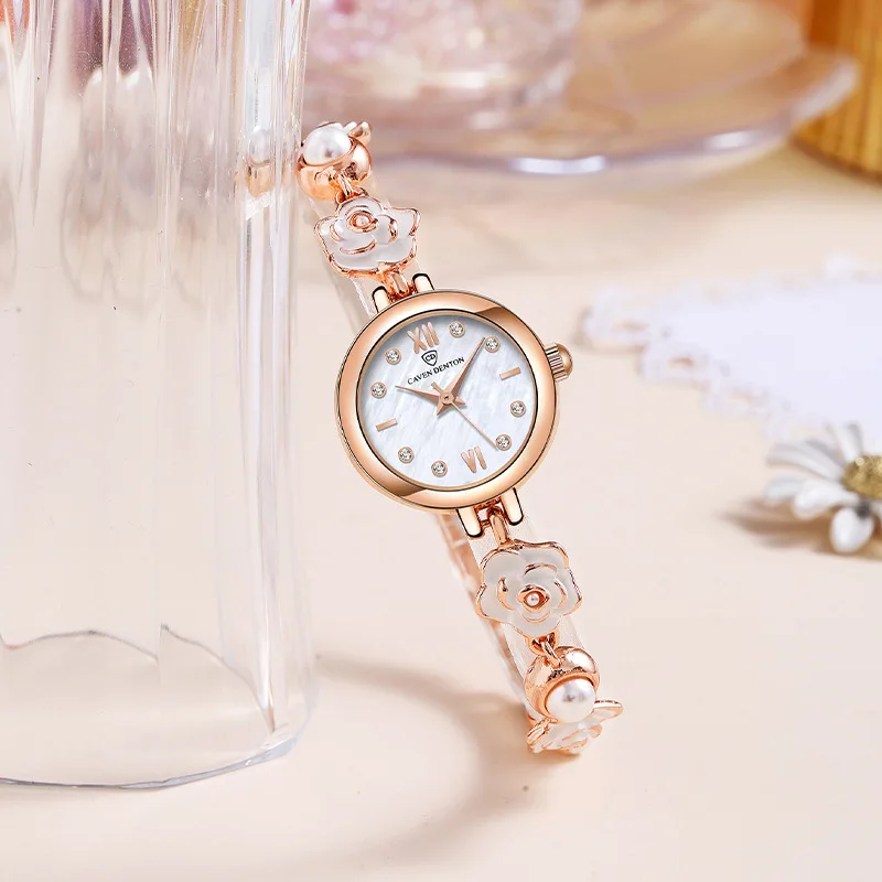 Golden Quartz Watch for Women Luxury Ladies Wristwatch Bracelet Watches For Ladies Small Dial Female Clock Fashion Dress NO BOX