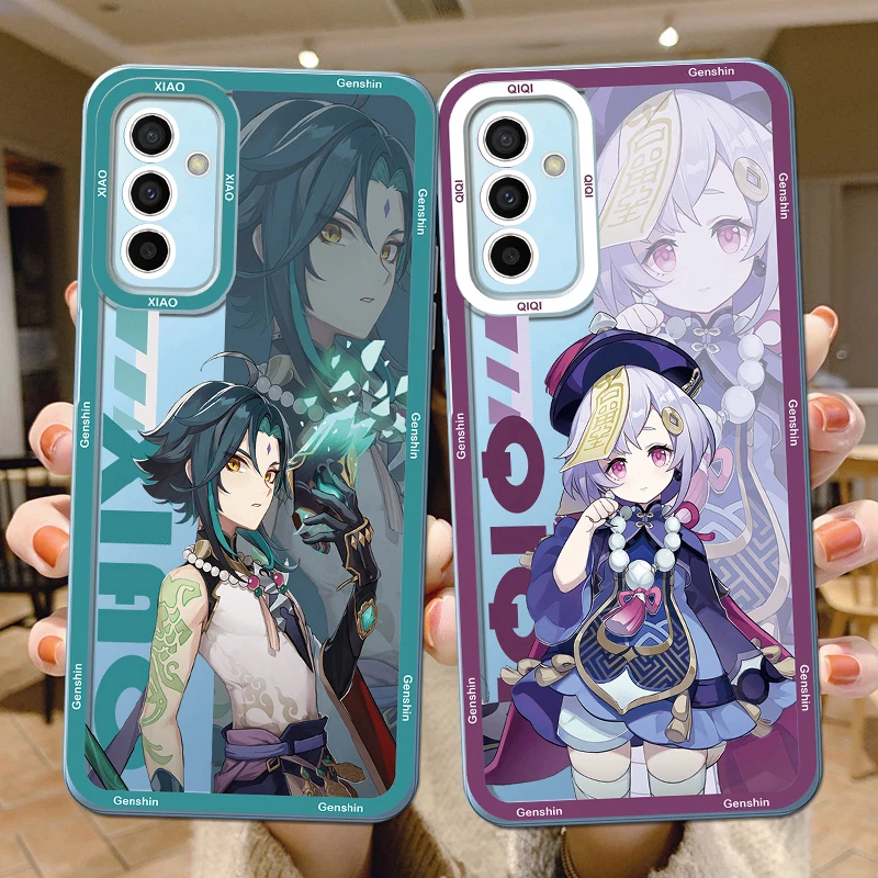 For Samsung Galaxy A25 A35 A55 5G Case Genshin Impact Anime Soft Transparent Cover Cartoon Fundas For Samsung A 25 Bag GalaxyA35