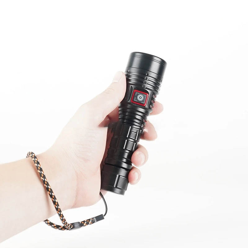 Aluminum alloy flashlight for home camping outdoor ultra bright light charging flashlight