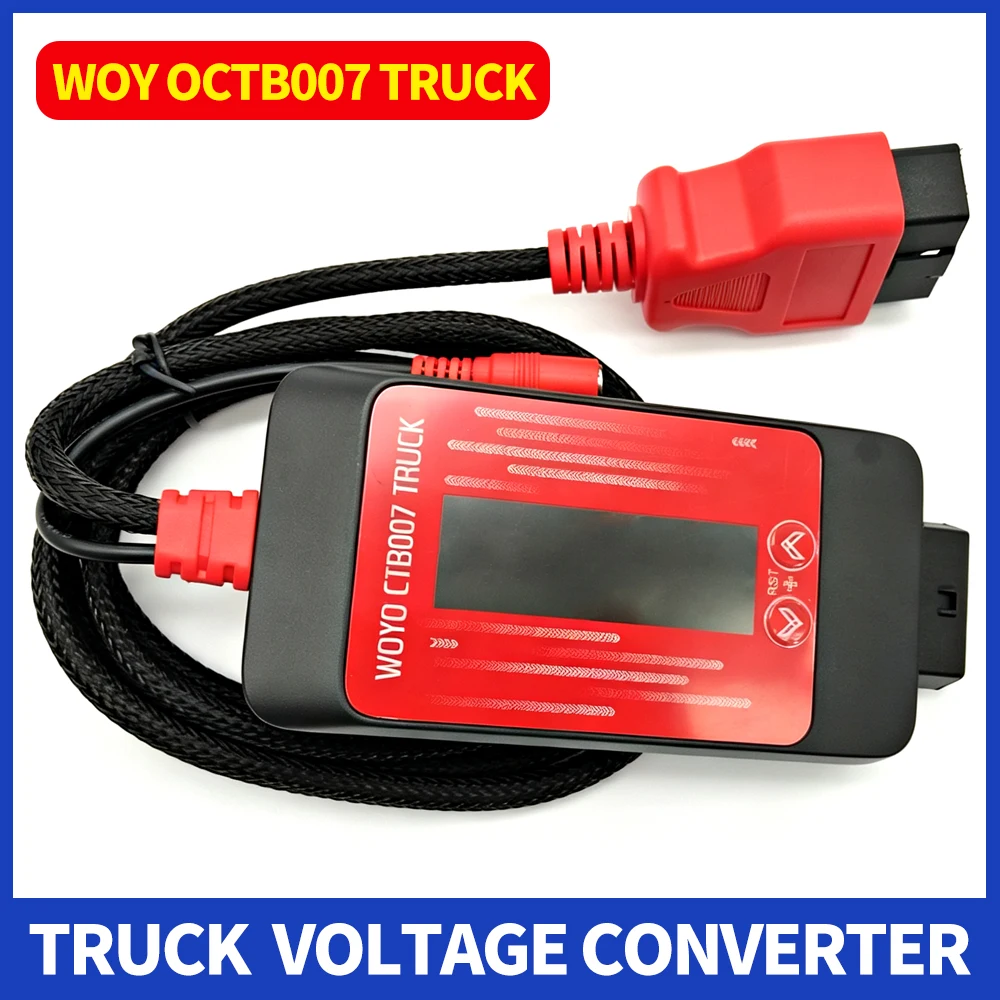 WOYO TRUCK Regulated Output Voltage Converter OBD2 Diagnosis Box 16Pin Detector for Heavy Truck Bus Engineering Machinery CTB007