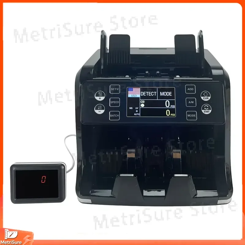 UV5MG Banknote Counter with 815T TFT Display High Speed Adjustable Currency Detector for USD EUR GBP CAD AUD Banknotes