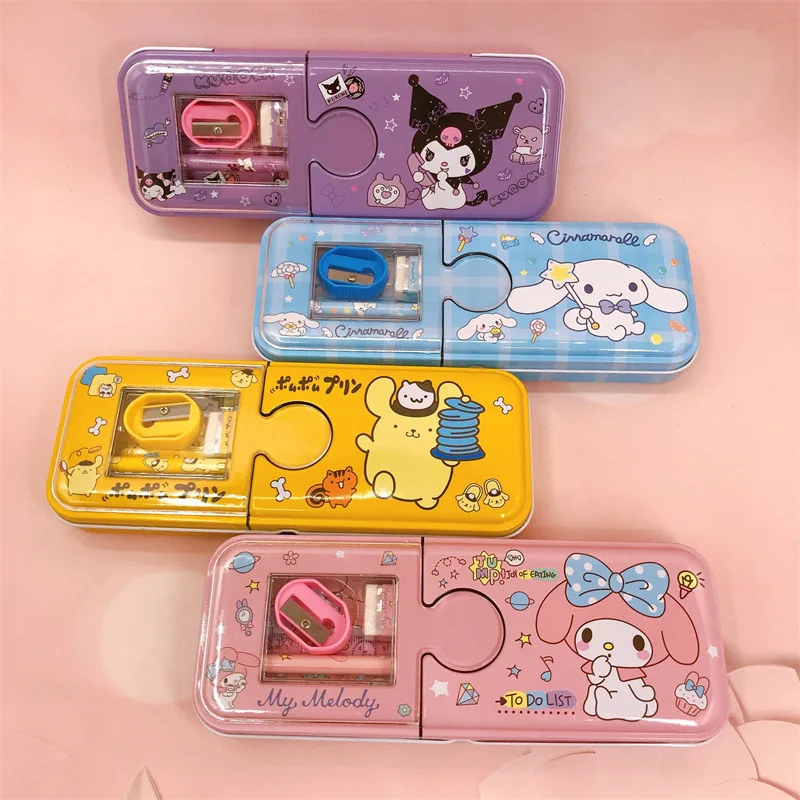 

Creative Sanrio Kuromi Stationery Box Primary Student My Melody Cinnamoroll Stationery Box Set School Learning Stationery