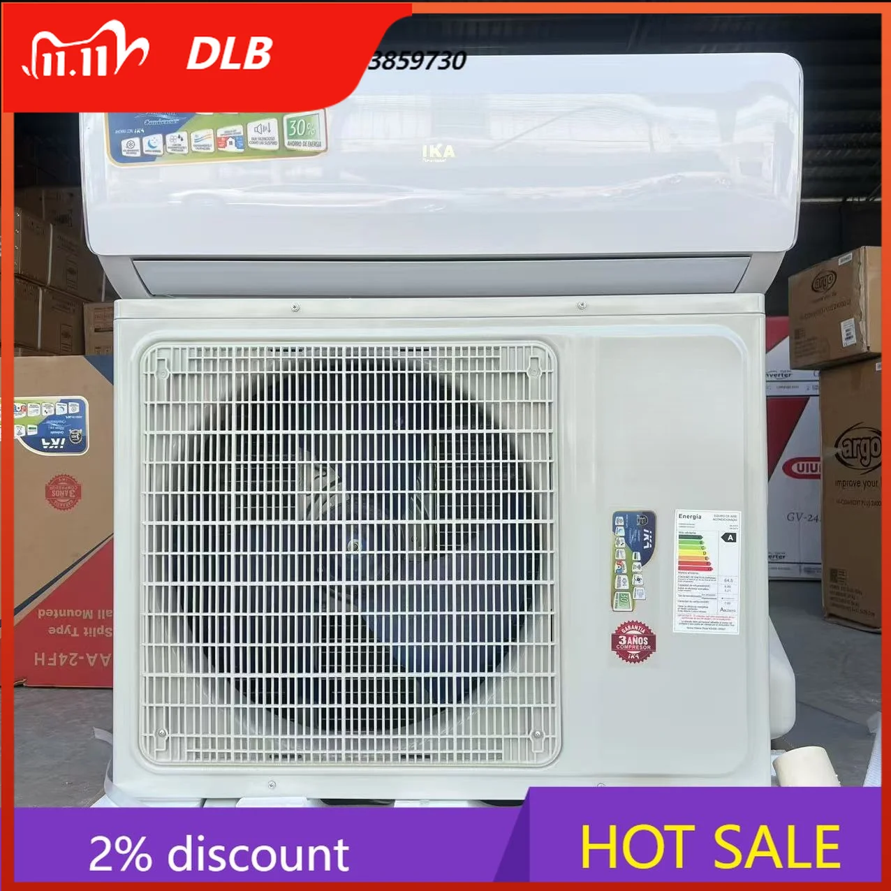 DLB for IKA 24000btu Wall Mounted air Conditioner Cool&heat ON/OFF Type R410 4way Swing Turbo Fast Cooling Self Clean AIRE ACOND