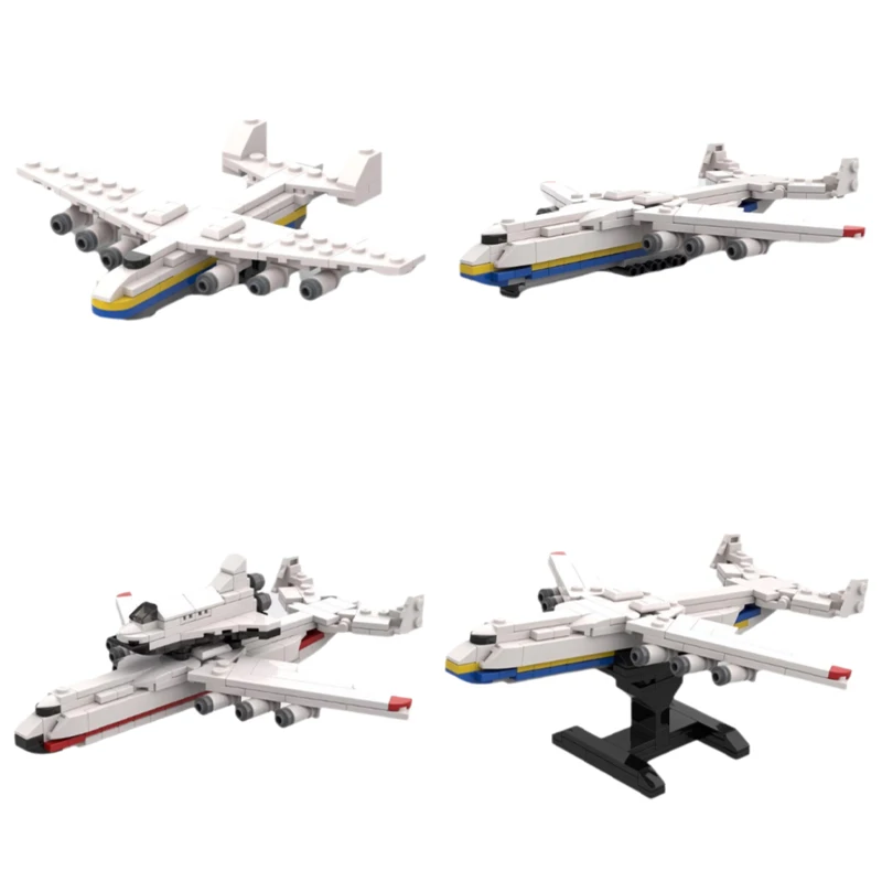 MOC Airlines Military Combat Transport Aircraft Building Blocks AN-225 Airplane Model DIY Children's Assembly Toys Birthday Gift
