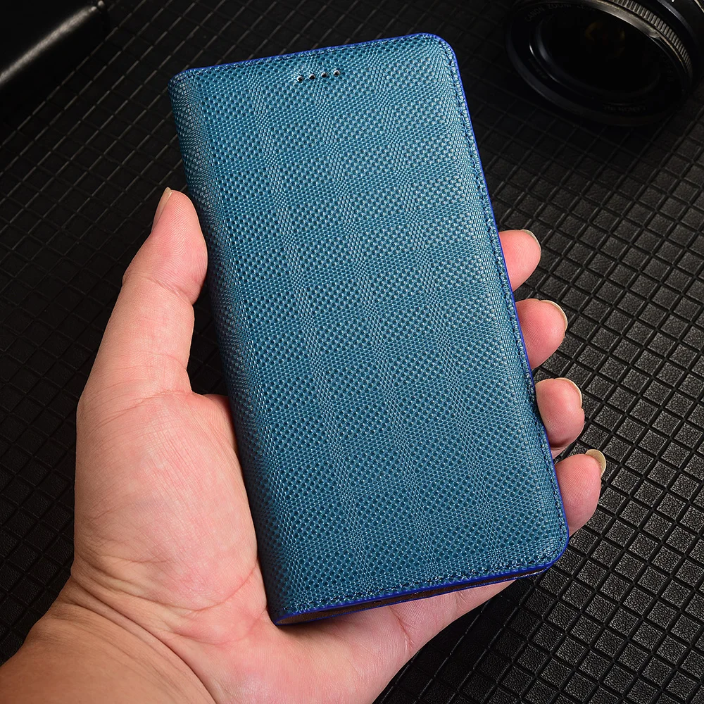 For Huawei P30 P40 P50 P50E P60 Pura 70 80 Pro Plus Ultra Lite Art Crosshatch Pattern Of Genuine Leather Flip Phone Case Cowhide - Image 4