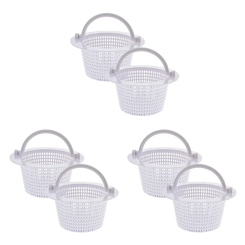 

Swimming Pool Skimmer Replacement Basket With Handle, 6 Pack - Above Ground Pool Thru-Wall Skimmer Baskets