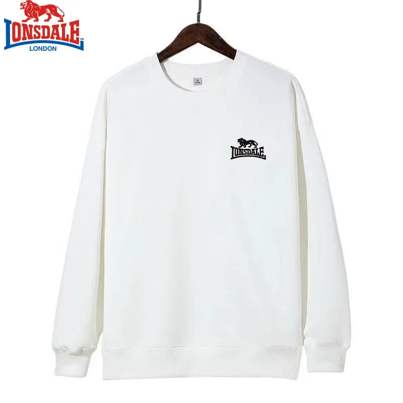 

Толстовки с вышивкой LONSDALE, хлопковая толстовка на весну и осень, высококачественные мужские топы, мужской пуловер в стиле хип-хоп для мужчин и женщин