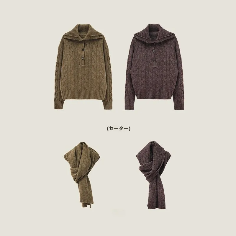 

Грудень Берлин 00% шерстяной трикотажный шарф, винтажный консервативный Sle Thi, зимняя мода для девочек-подростков, вязаная мода