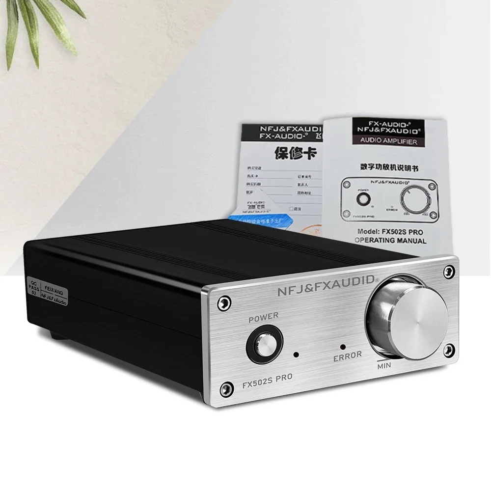 2023 veröffentlichter FX-Audio FX502S PRO Class D HiFi-Digital-Audioverstärker 2.0-Kanal 80 W*2 Ausgangsleistung RCA-Eingang 24 V/5 A optional