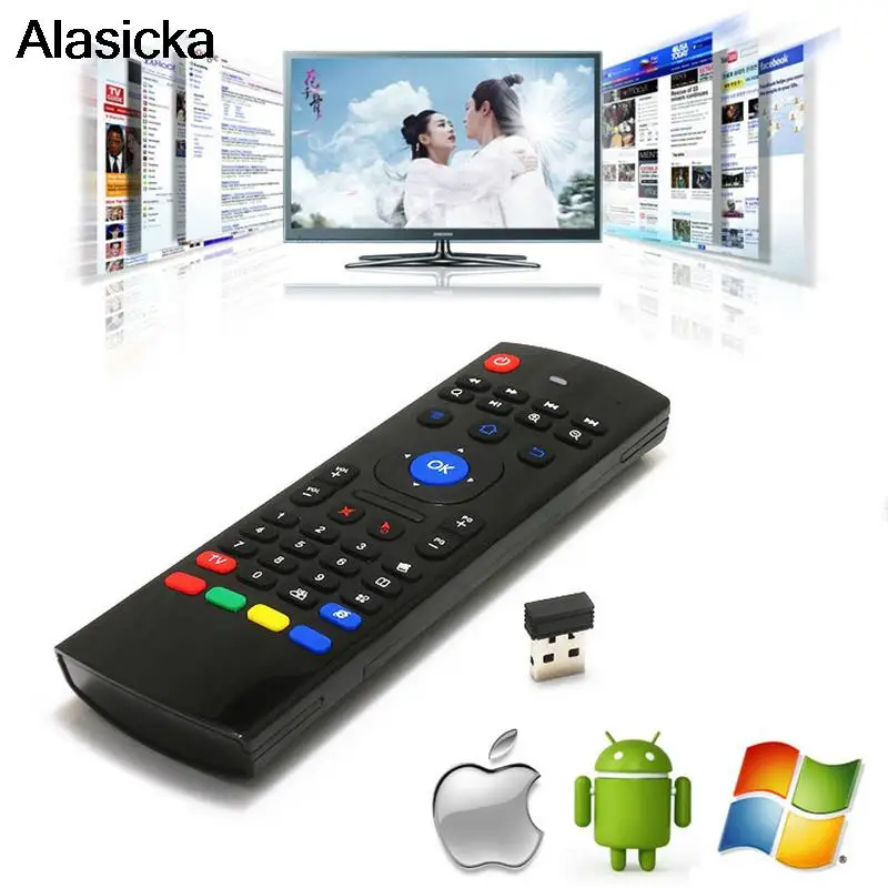 

2.4G Wireless Mini Keyboard Remote Control for I8 C120 MX3 Air Mouse with Microphone Voice IR Learning