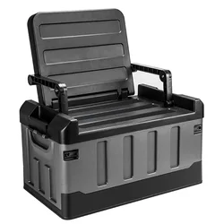 60L Outdoor Storage Box Foldable Storage Box Car Camping Accessories Car Supplies Thickened Storage Box 