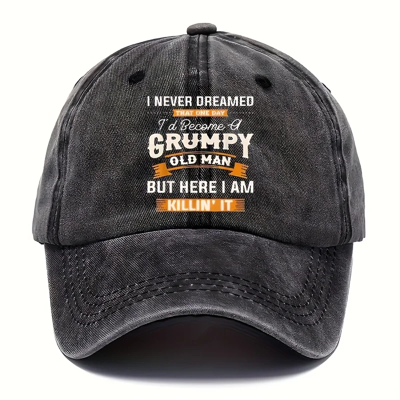 

[Casual Rebound Sports Cap] Cool Hippie Curved Brim Baseball Cap, Wake Up Sexy Hell Print Imitation Old Cotton Trucker Cap, Casu
