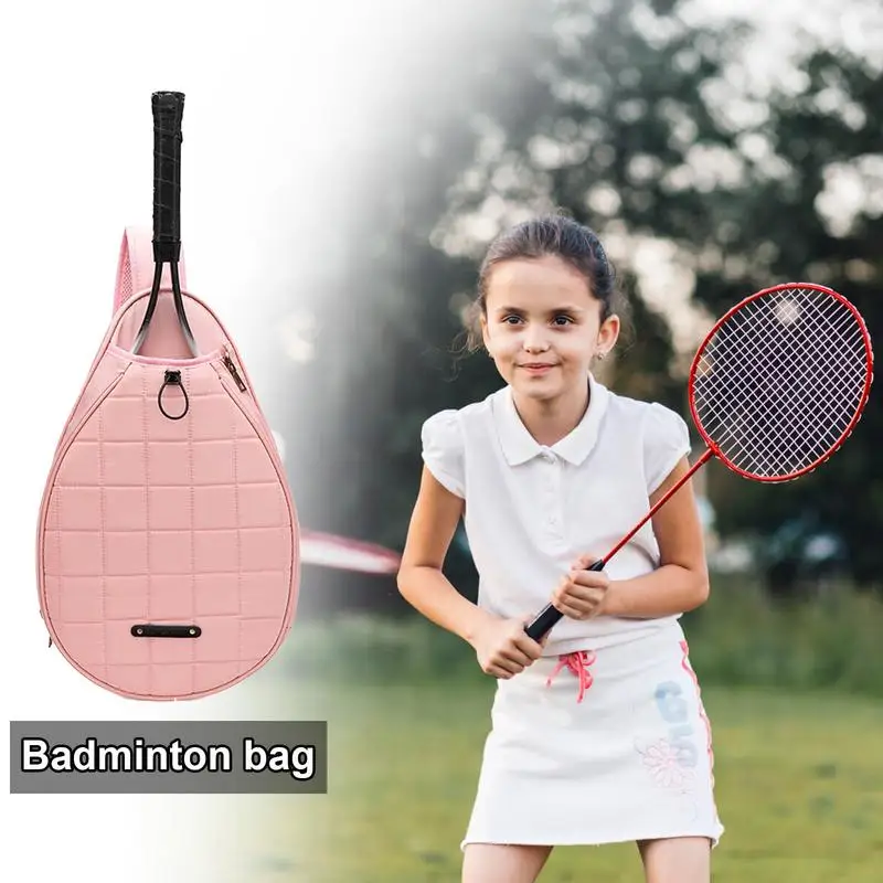 Tennis Racket Bag Elastic Cord Protective Oxford Cloth Tennis Racket Bag Portable Storage Backpacks For Boys Girls