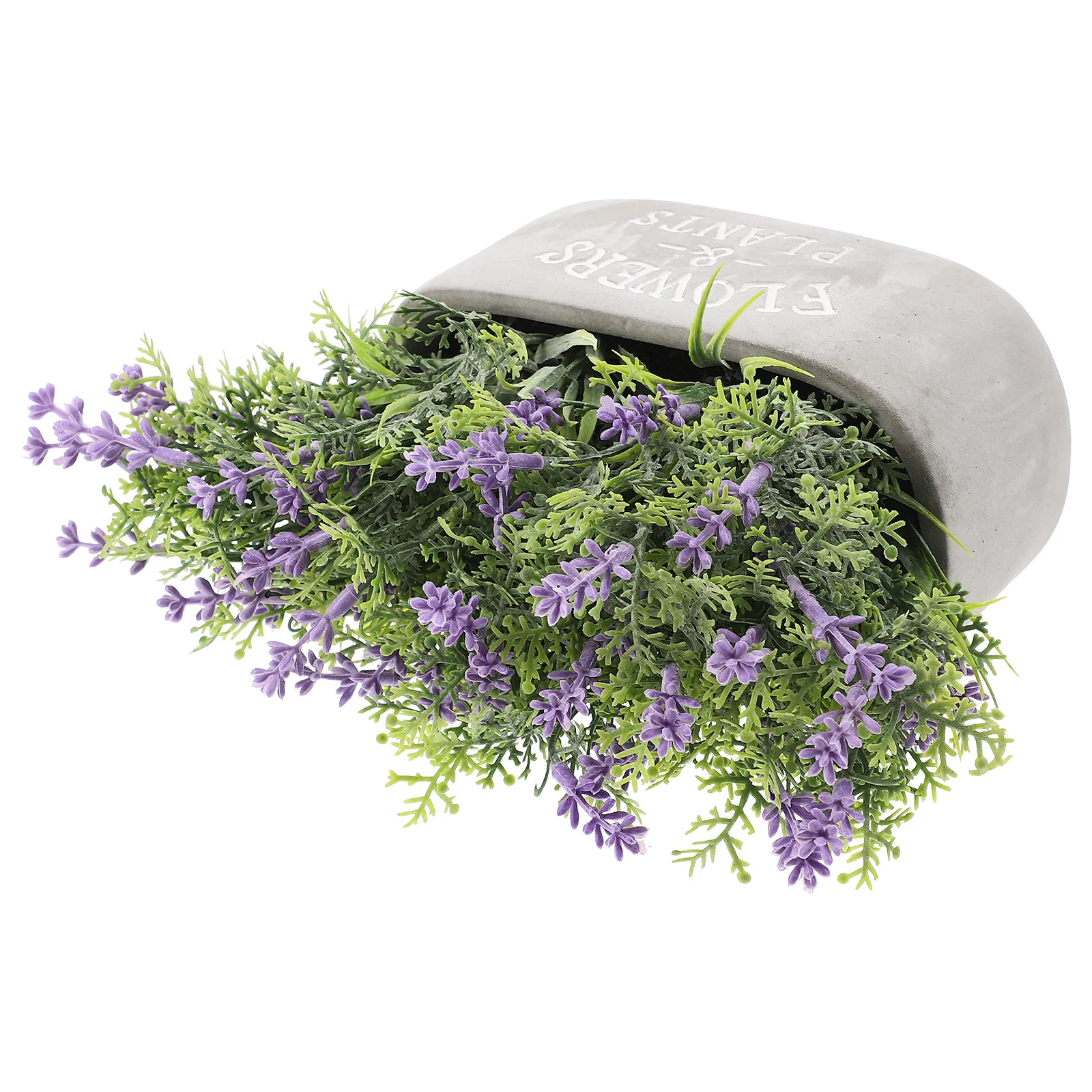 

Artificial Lavender Bonsai Fake Lavender Potted Small Decoration Indoor Outdoor Home Office Desk Faux Plant Ornament