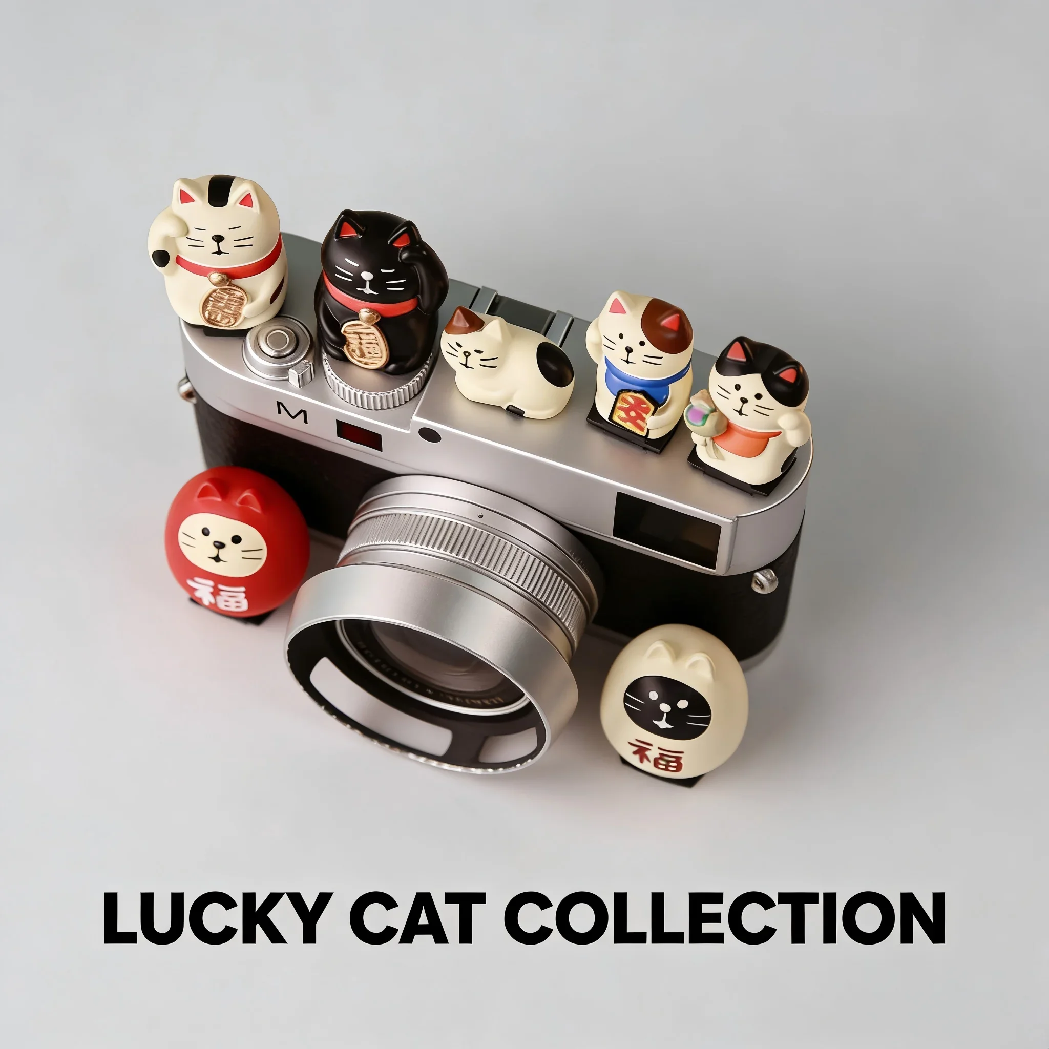 Cartoon Lucky Cat Hot Shoe Cover Universal For Fuji XT50 Sony ZVE10 Canon R100 Nikon Z50 Mirrorless Camera Cute Decor Protector
