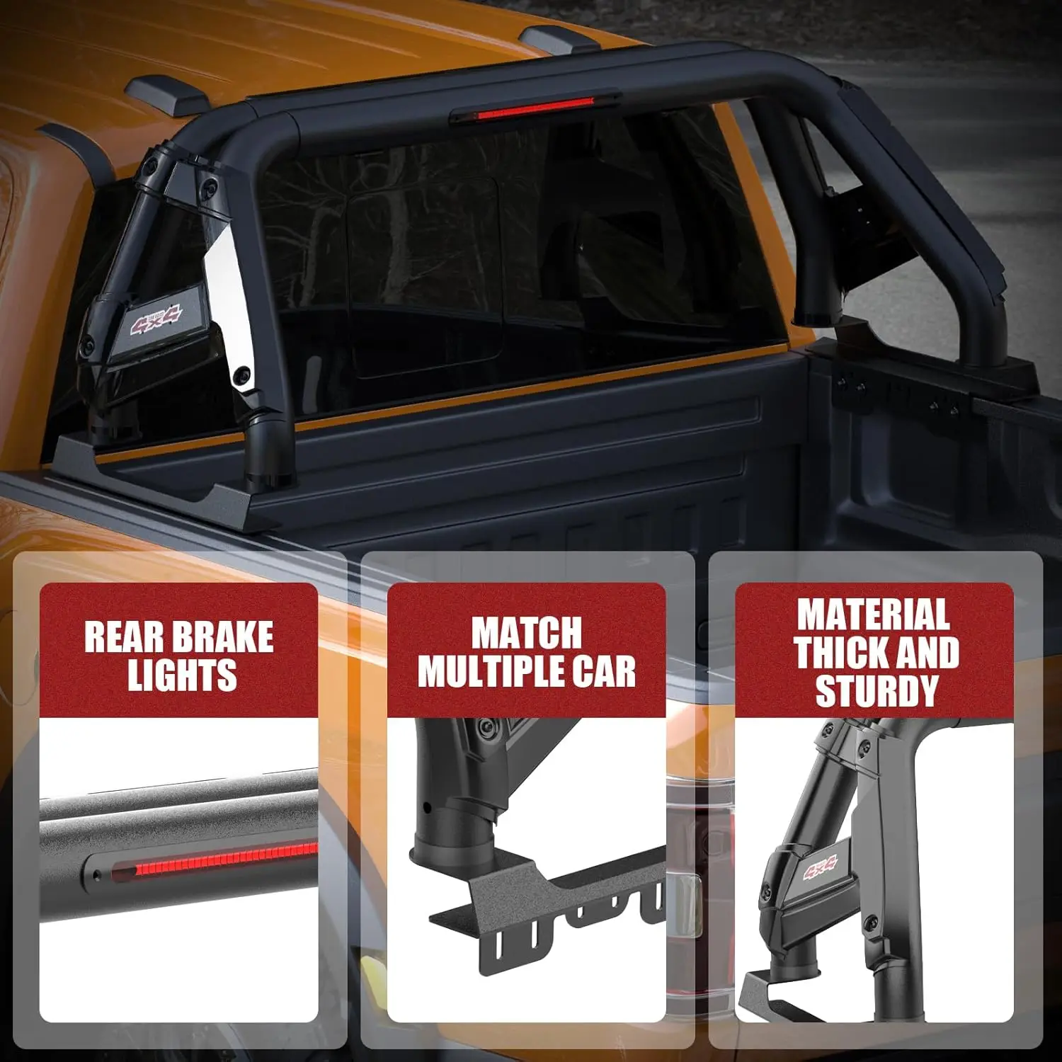 قضيب لف شاحنة قابل للتعديل لنماذج كاملة ومتوسطة الحجم، متوافق مع شاحنات الالتقاط المختلفة #2