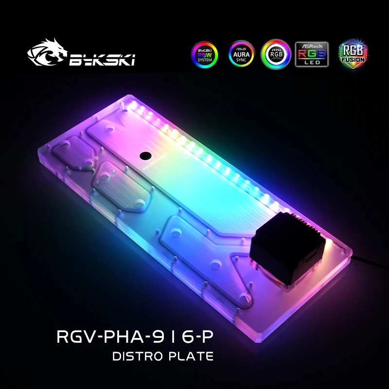 Bykski RGV-PHA-916-P 아크릴 디스트로 플레이트/보드 리저버 PHANKTEKS 916 PC 케이스/워터 쿨러 시스템/콤보 DDC 펌프용