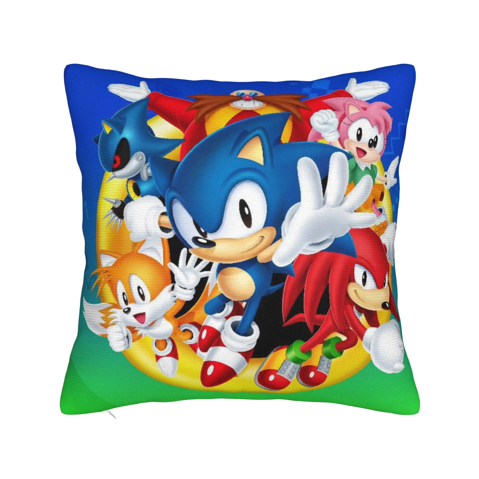 Shadow The Hedgehogs Pillowcase Double-sided Printing Cushion Cover Gift Cartoon Throw Pillow Case Cover Living Room Square