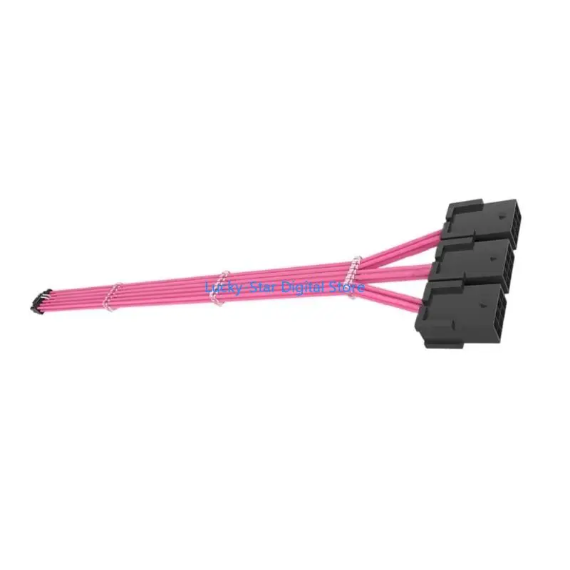 N7MC Jakość 12+4 PIN do 3x8pin PCIE Drut, dla RTX3090TI 4070 4070TI 4080 4090 Karta graficzna dla zorganizowanej skrzynki na PC