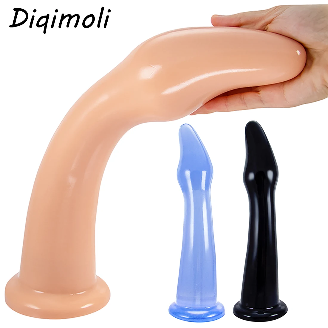 Oversized Anal Plug Dildos Stimulate Anus Vagina Long Butt Plug Masturbator Soft Penis Anal Dilator Sex Toys for Women and Men