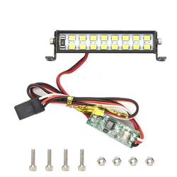 Pasek świetlny LED 55mm lampa metalowy dach reflektor 16 światło LED do 1/10 SCX10 Trx6 4WD Tamiya SCX10 HPI samochód