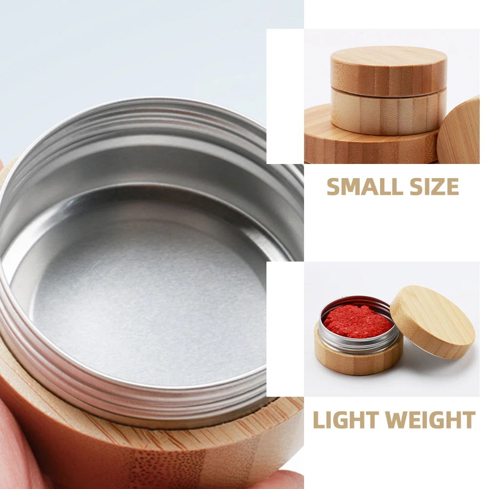 

Bait Box Supply Container with Compartments Accessory Worm Portable Holders Boxes Bamboo