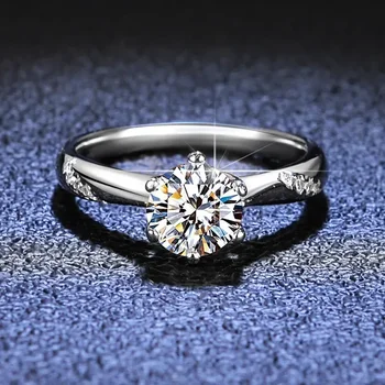 100% Original Certified PT950 Platinum Ring High Quality 1 Carat Moissanite Fine Jewelry Wedding Engagement Rings for Women