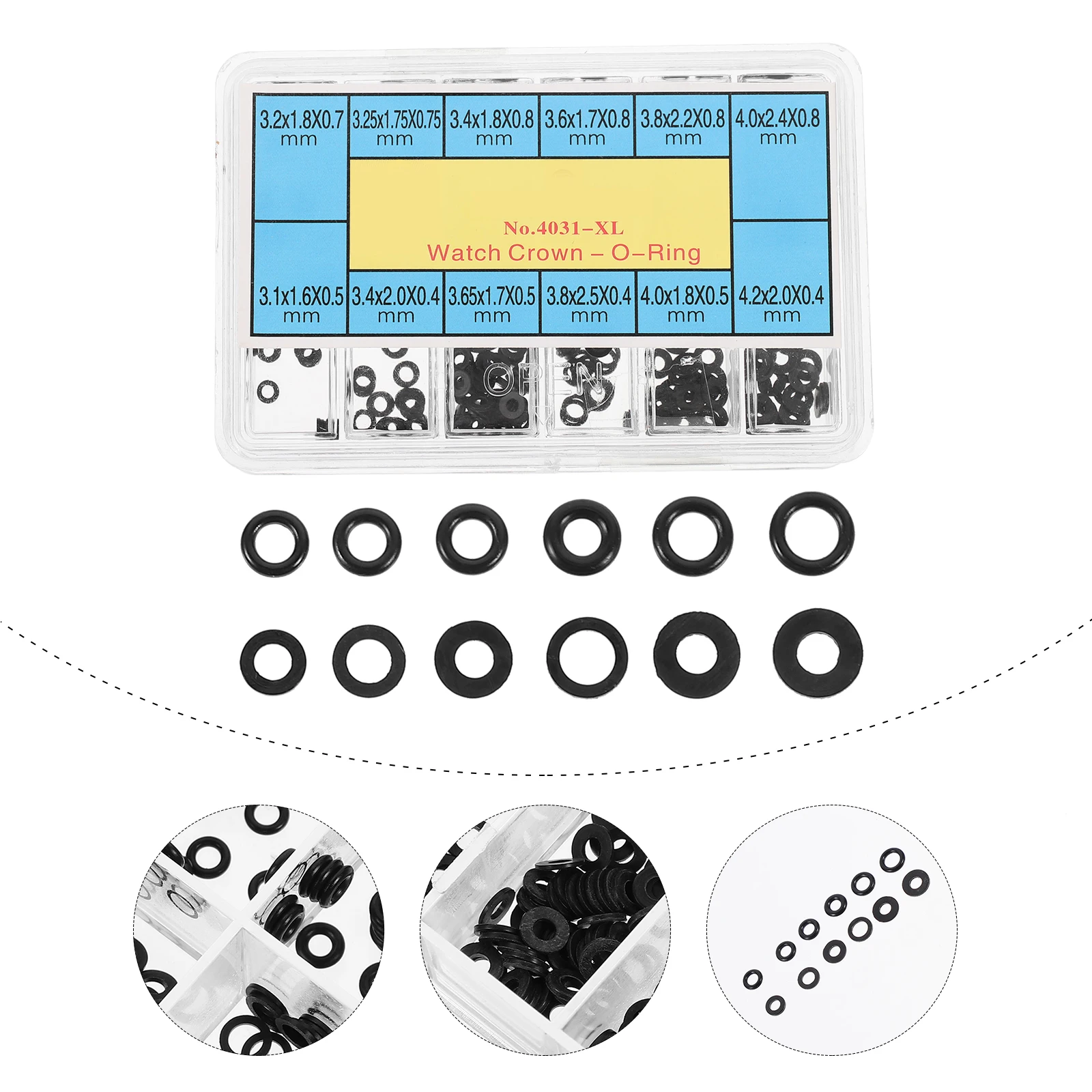 

Rubber Seal Rings Watch Gaskets Waterproof Sealing Case Parts Durable Wear Resistant Corrosion Repair Tools Storage