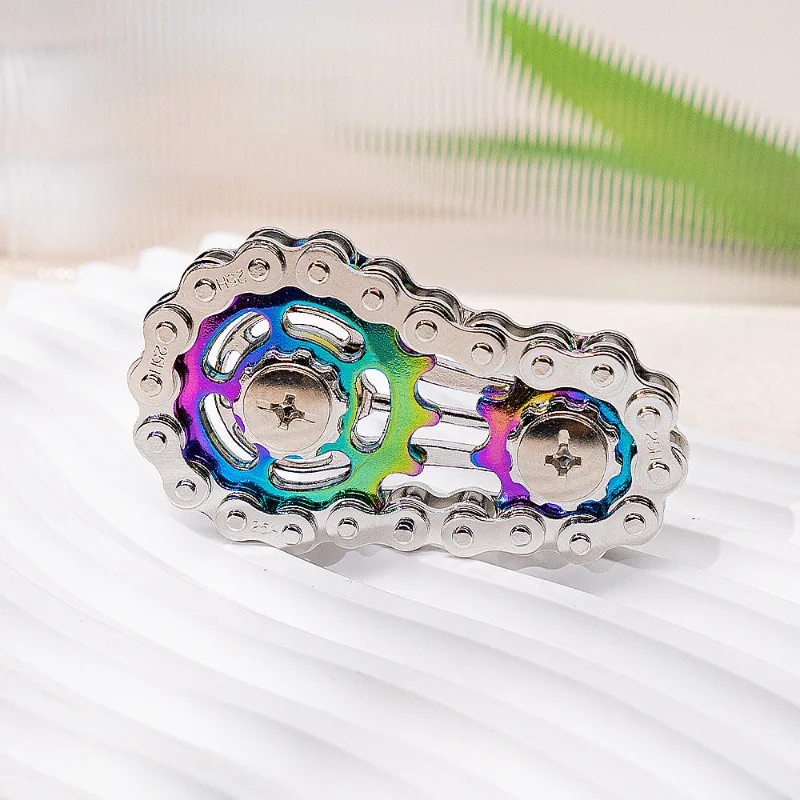 Bike Chain Gear Fidget Spinner Antistress Flywheel Anxiety EDC Toy Sprocket Kids Adult Autism Stress Relief Fingertip Gyroscope