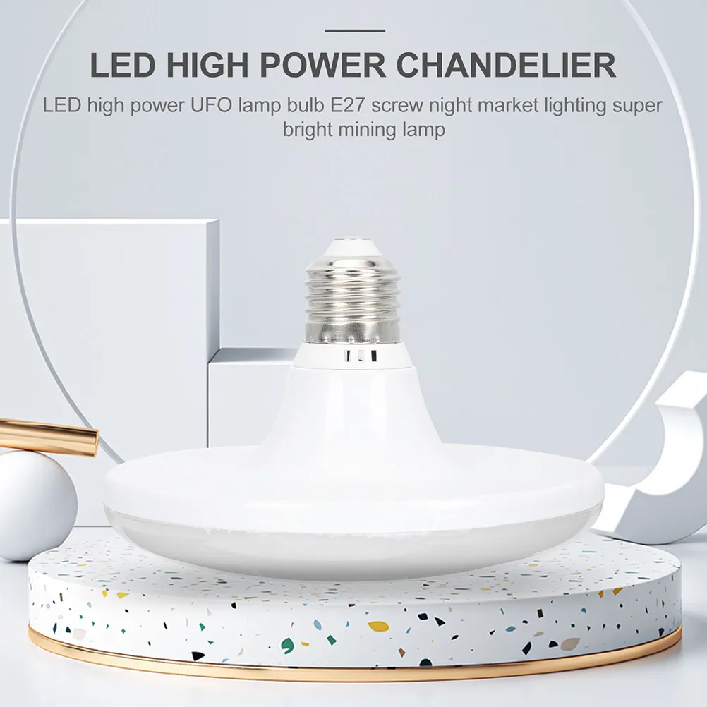 空飛ぶ円盤型led電球-e27-ハイパワー-12w-暖白色-広範囲照明-夜市-ショッピングモール-鉱山-屋外用