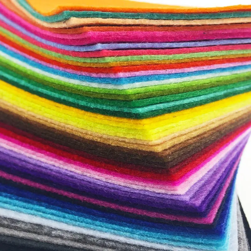 10/20/40PCS Color Non-Woven Felt Fabric Sheets Patchwork Handmade Cloth Sewing DIY Craft Felt Fabric 1mm Thick 15x15cm 20x30cm