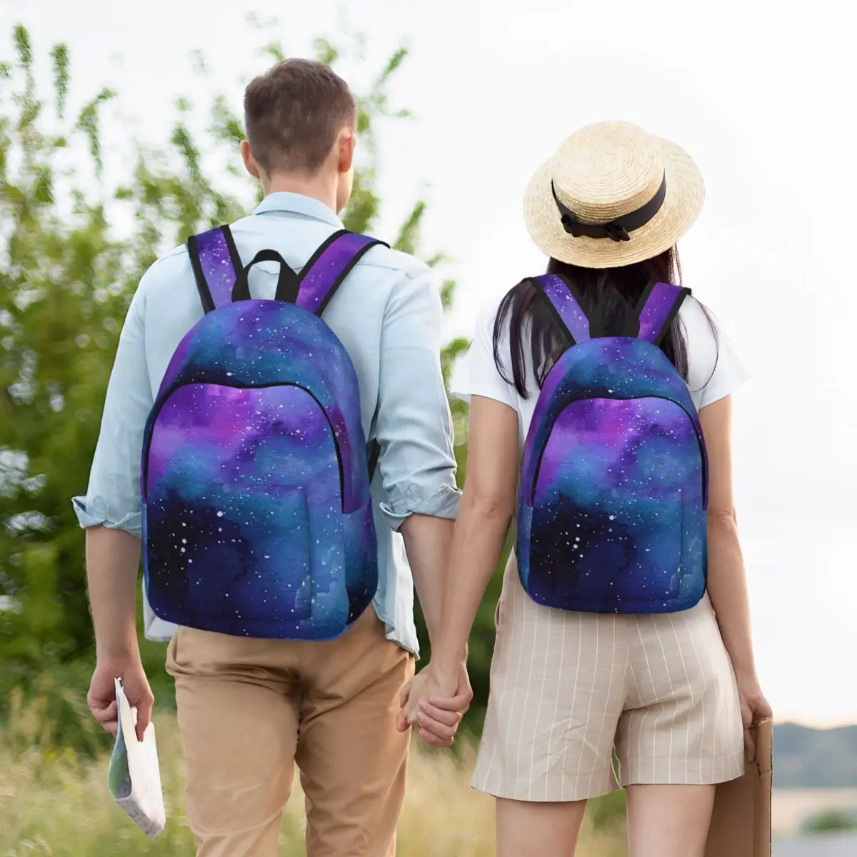 Neon Galaxy Dreams Student Backpack School Bag Hiking Travel Daypack for Men Women Bookbag Shoulder Bags
