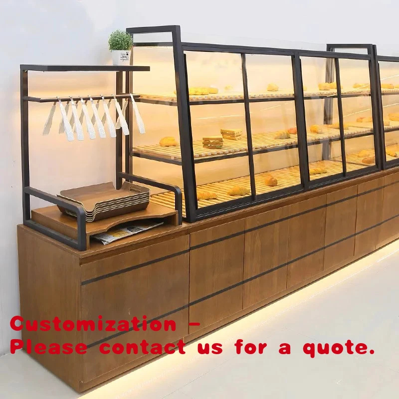 custom.Mushen Forest Hot Selling High Quality Cake Refrigerator Display Counter Cake Display Refrigerated Bakery Display
