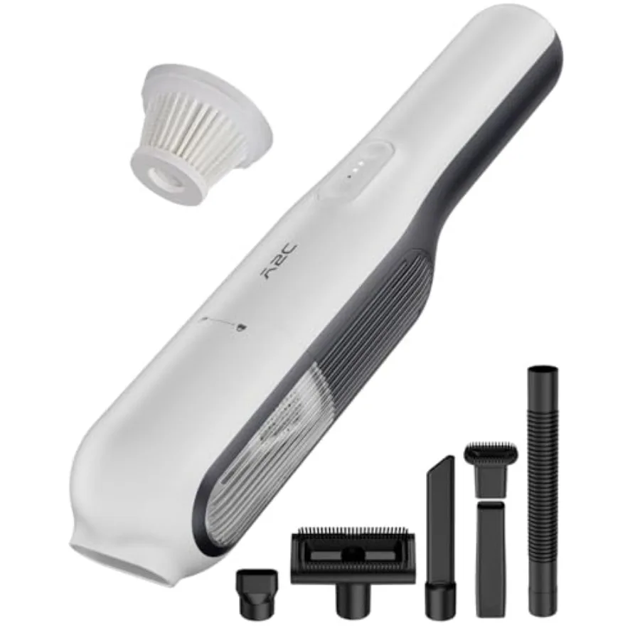 Handheld Vacuum Cordless with 19000Pa Strong Suction Mini Car Vacuum Cleaner with HEPA Filter 2 Suction Modes Multi-Nozzles Por