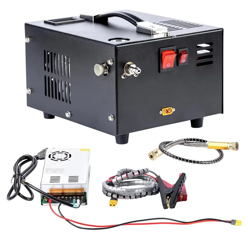 

air compressor 30mpa external transformer 12v charging pump 4500psi PCP air compressor 110/220V PCP pump