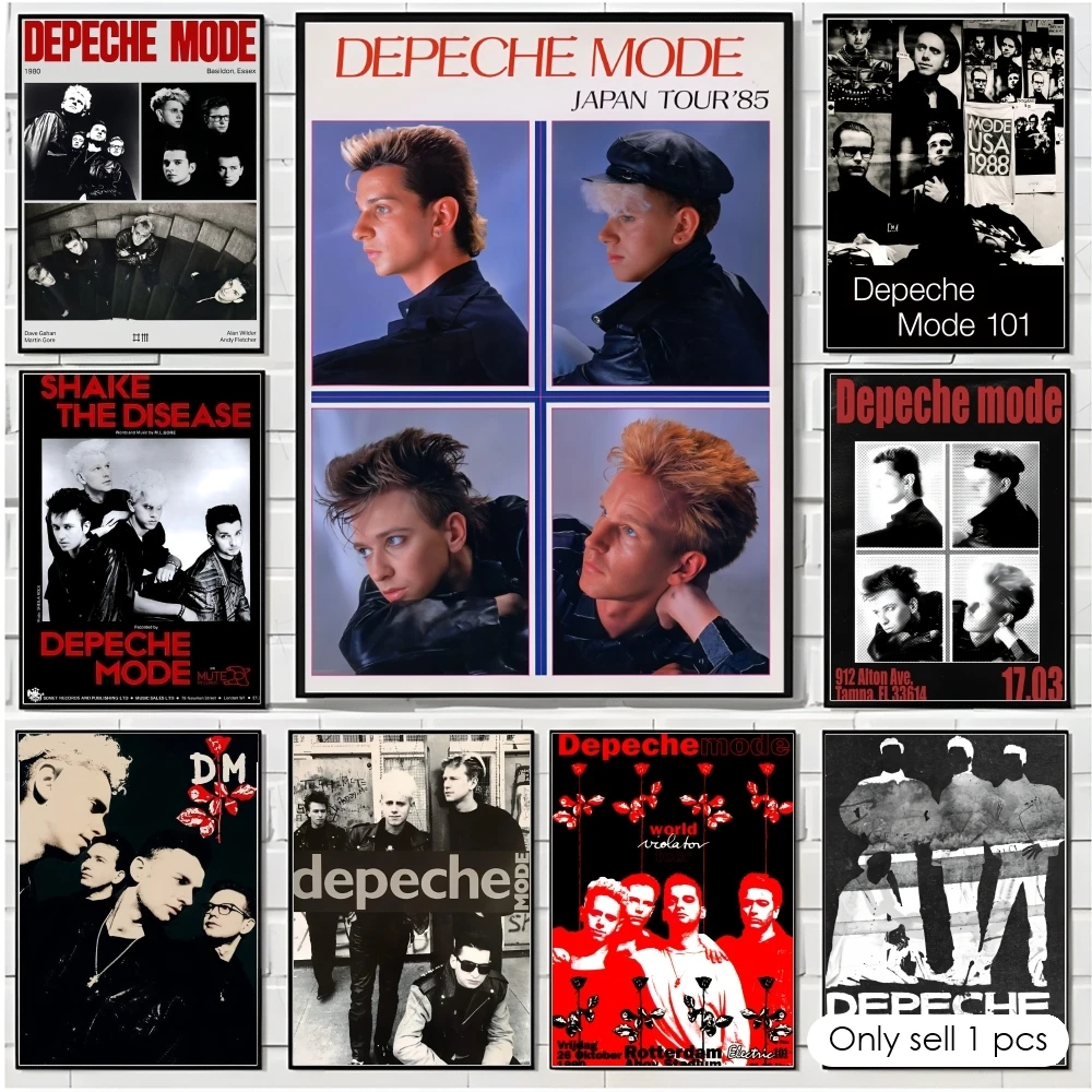 Singer D-Depeche Mode Painting Calligraphy Cotton Canvas Wall Art Poster HD Print Modern Home Decor Painting