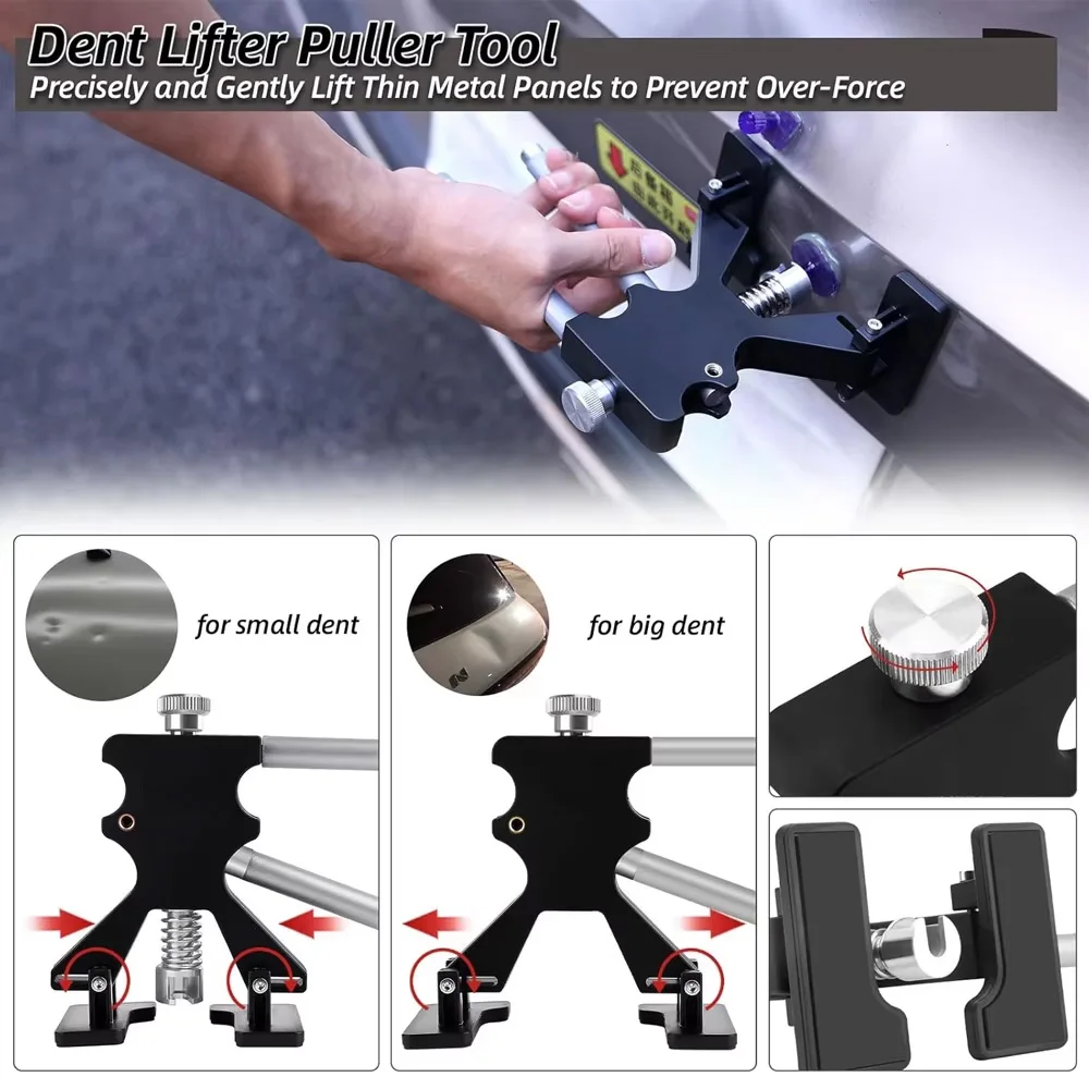 Инструменты PDR, подъемник для удаления вмятин, наборы молотков для ремонта без покраски, инструмент для ремонта вмятин с сумкой для инструментов