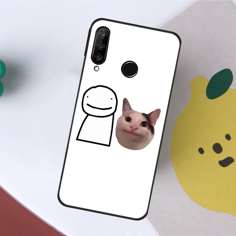 Beluga Cat Meme Face Smiling For Huawei Nova 5T 9 10 SE 11i 8i 7i 3i Nova Y70 Y60 Y61 Y90 P20 P40 Lite P60 P30 Pro Case