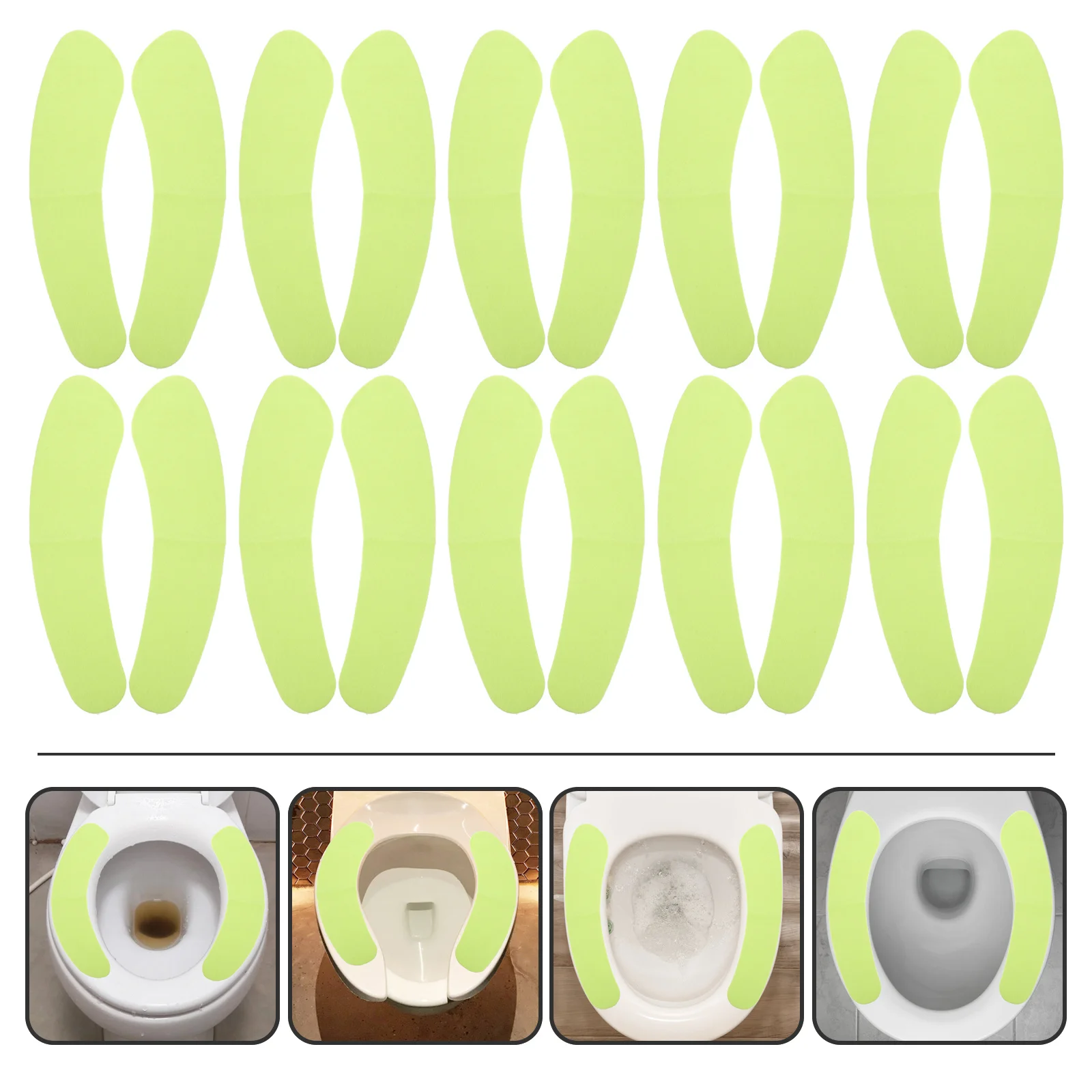 

10Pairs Premium Fiber Toilet Seat Cover Soft Comfortable No Lint Pilling Washable Adhesive Design Home Hotel Travel