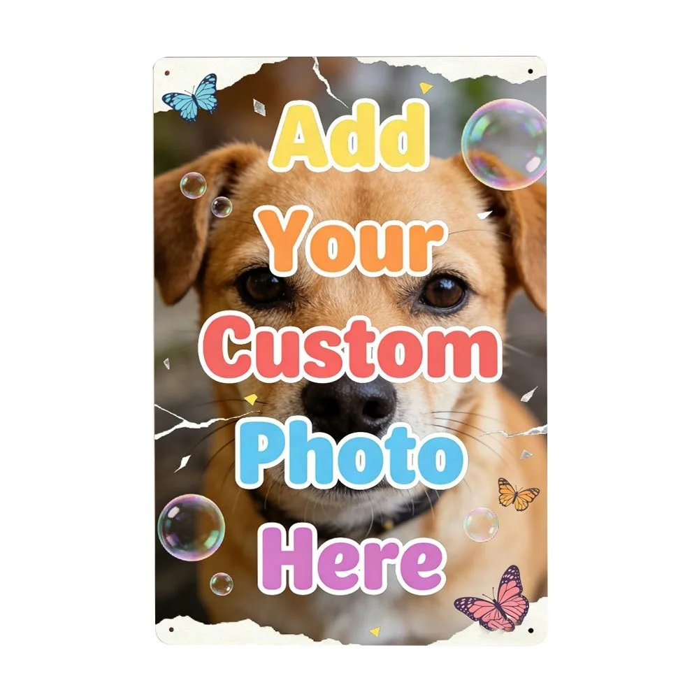 20x30cm 8x12Inch Multi Pattern Customizable Metal Plaque Custom Photo Name Text Iron Wall Decor Office Home Bar Birthday Gift