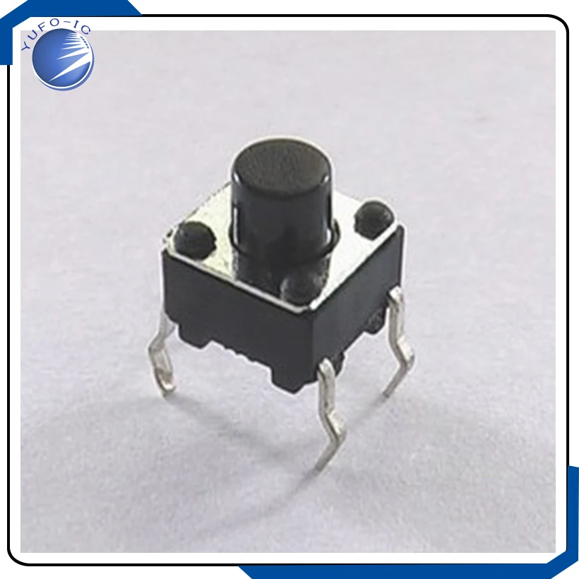 100PCS/LOT 6*6*7mm micro switch (imported shrapnel touch switch Tactile Push button switch switch) 6X6X7